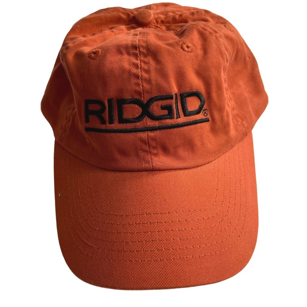 Cobblestone Productions RIDGID orange clip back adjustable hat baseball cap